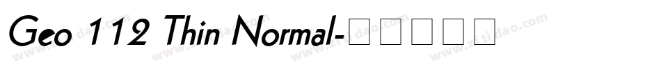Geo 112 Thin Normal字体转换